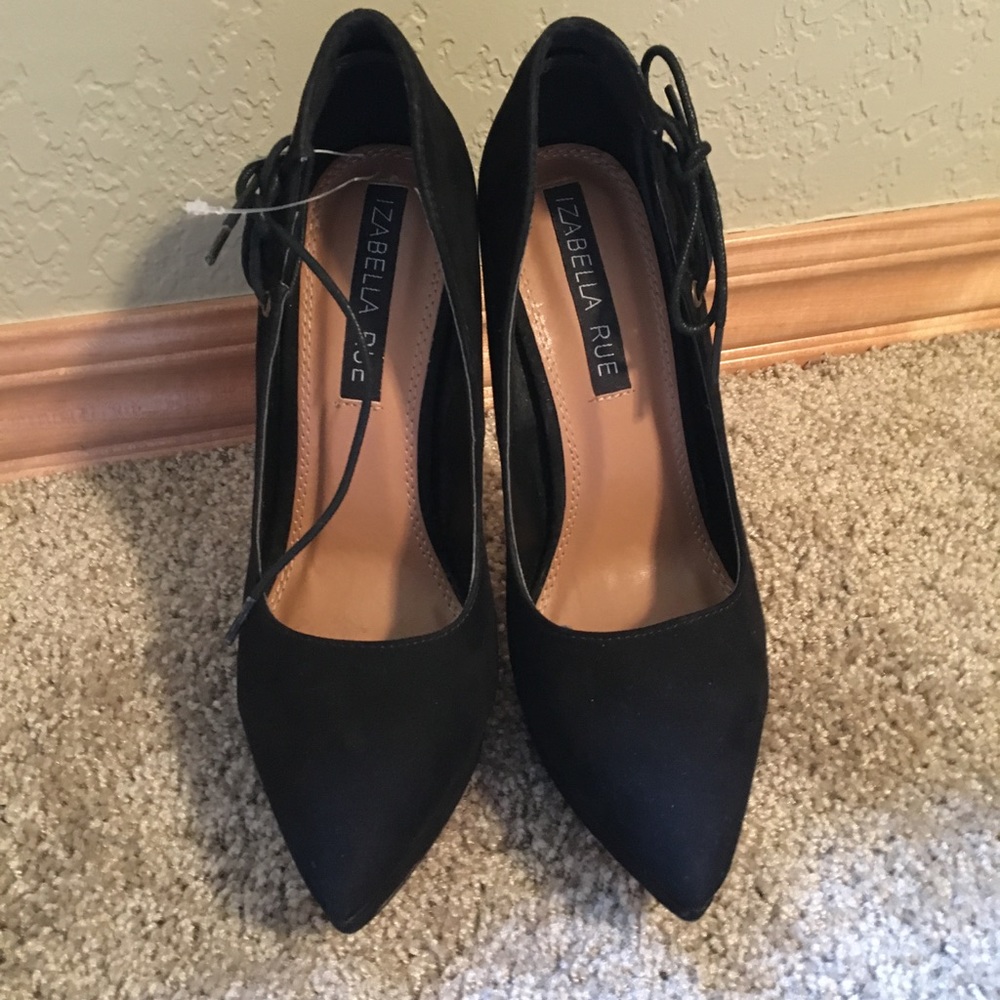 ⚡️Sale⚡️Izabella Rue Black Suede Stilettos