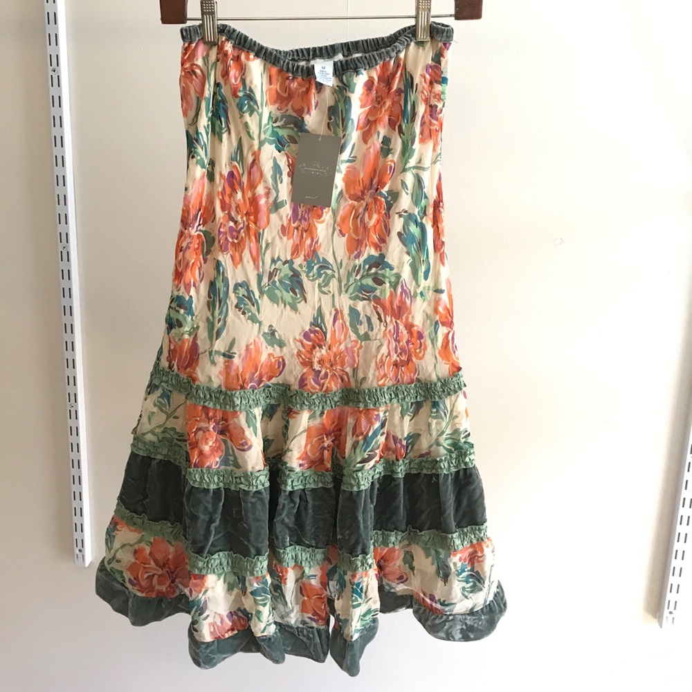 Mid-length floral skirt