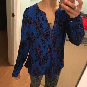 Candie's Blouse with Feather Print