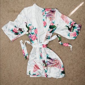 Floral Satin Robe