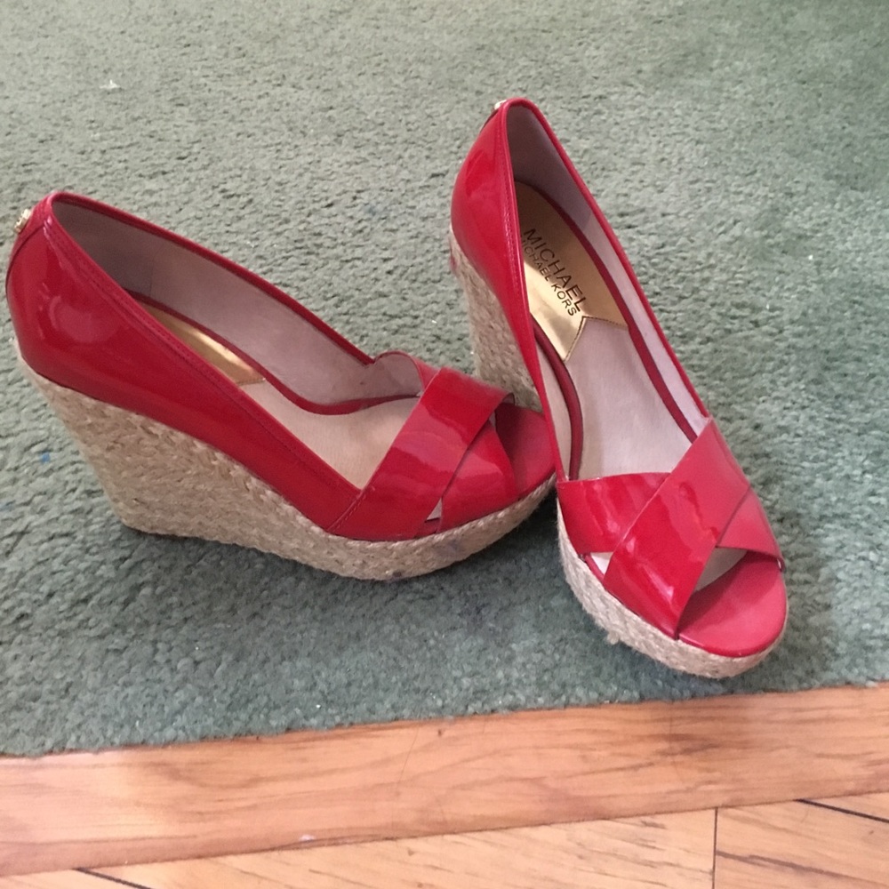 Michael Kors Red Wedges