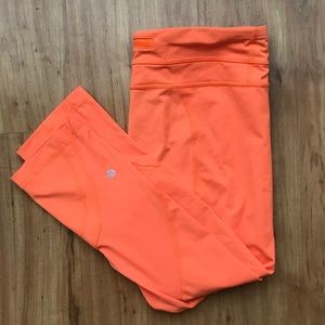 Bright Orange lululemon run-time Leggings