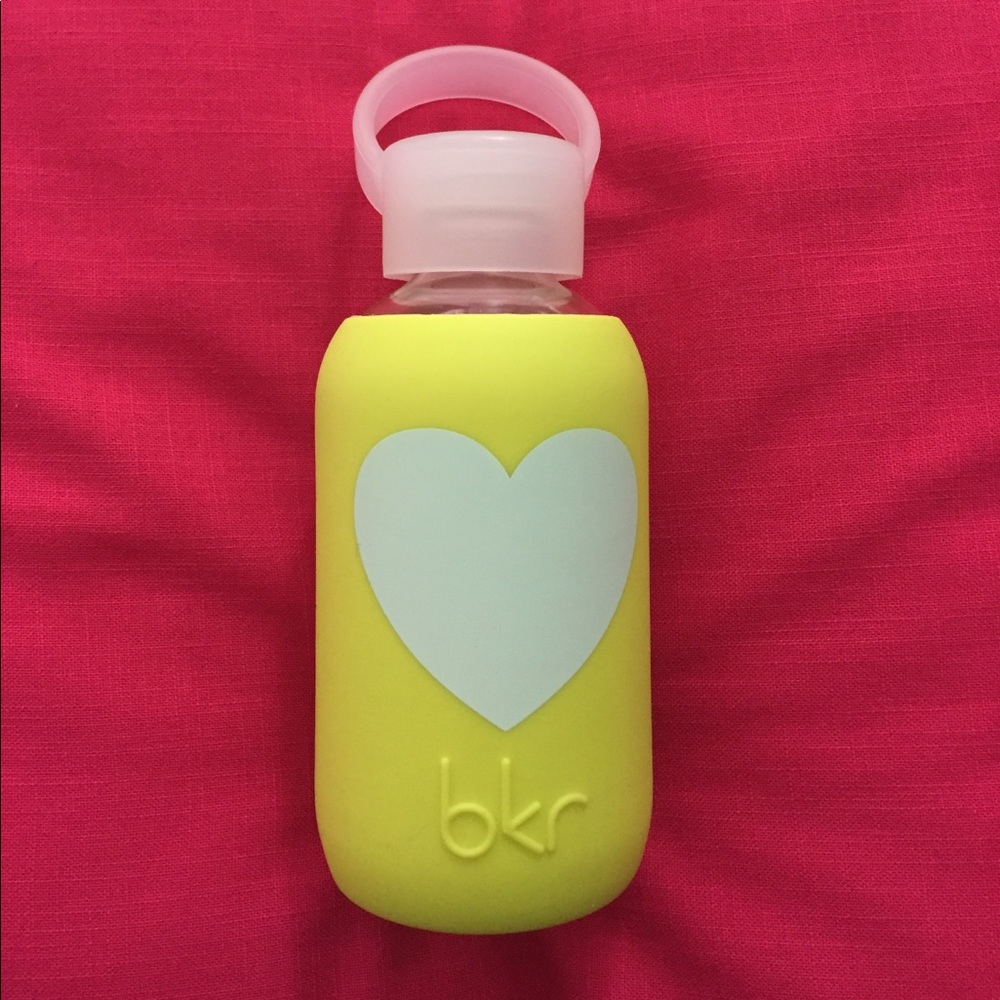 ❌SOLD! bkr Teeny Gigi Lime + Sky Blue Heart Bottle