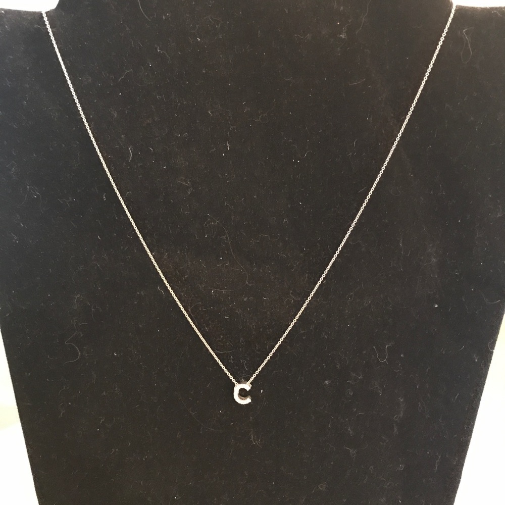 Roberto Coin white gold C necklace