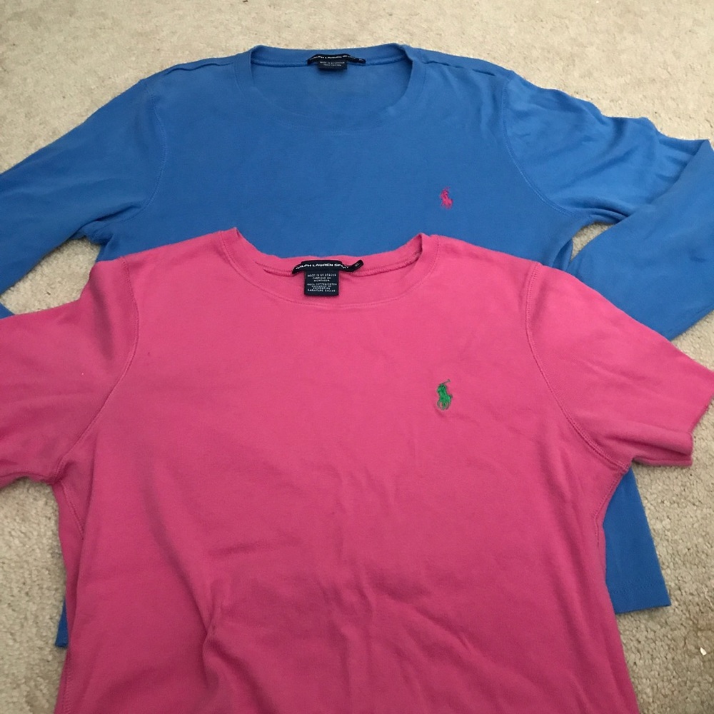 Two Ralph Lauren polo women shirts