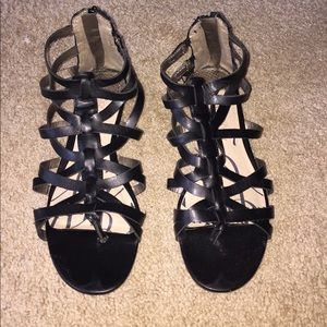 Sam and Libby black sandals size 8