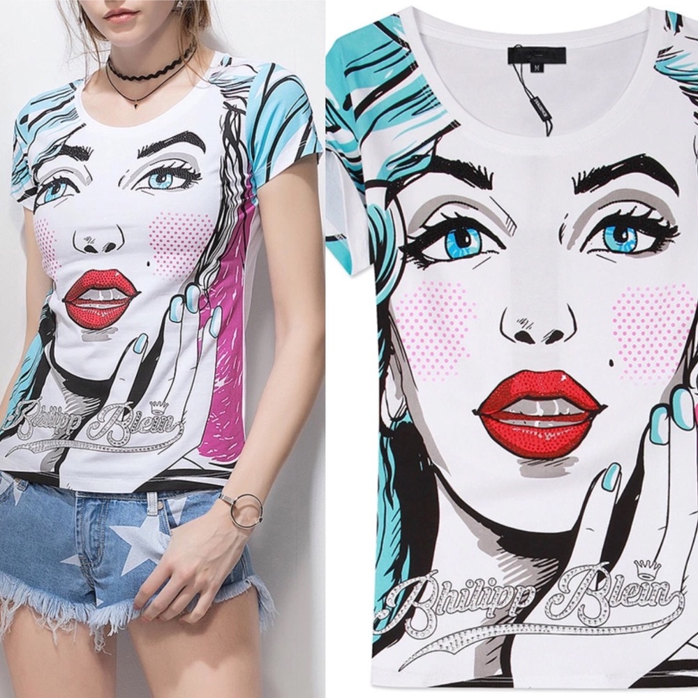 Marilyn Rhinestones tshirt ( medium )