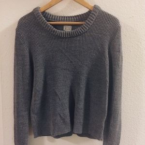 Converse One Star grey waffle knit sweater