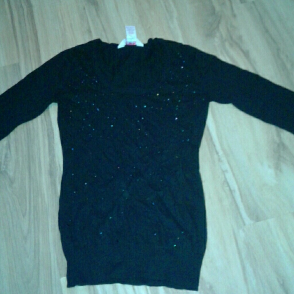 Long sleeve black sparkly shirt