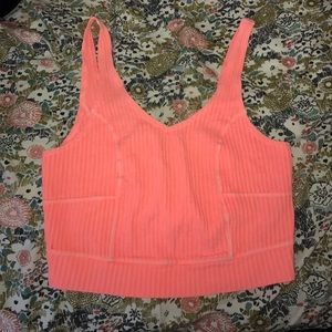 Bright pink BDG mid waist tank crop top