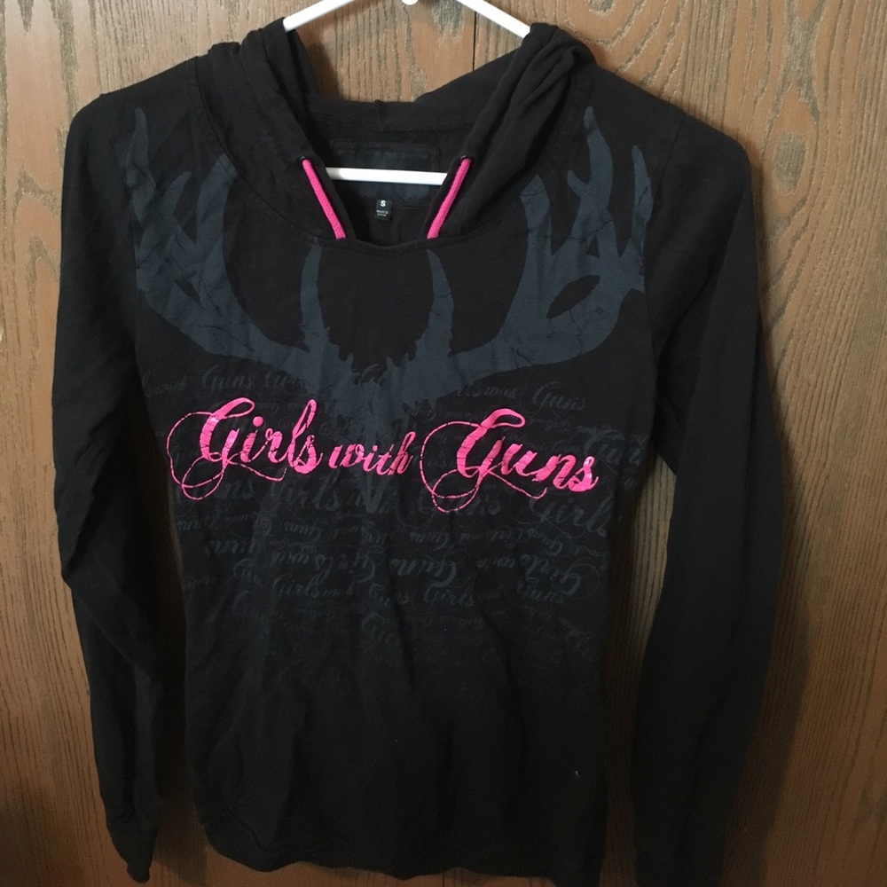 Small Girls With Guns Fitted Sweatshirt