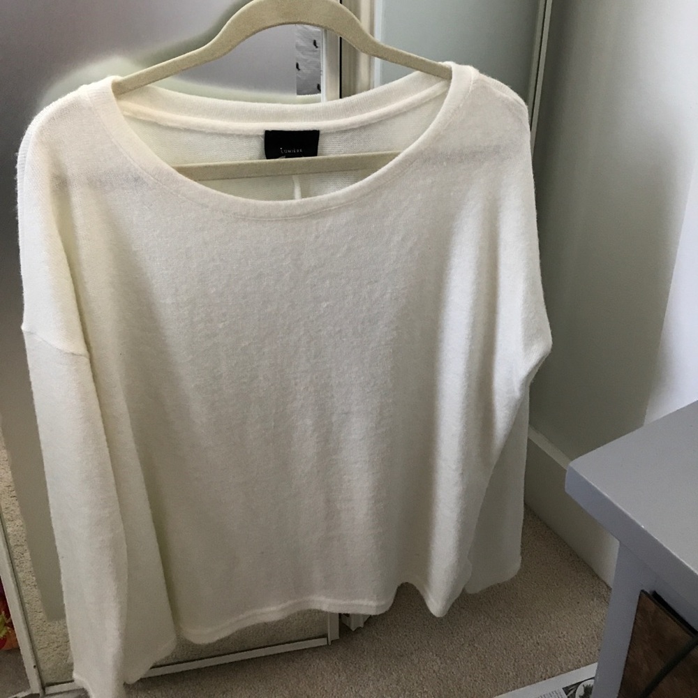 Long sleeve cream oversized sweater