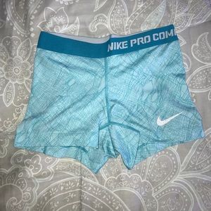 nike pro/dr-fit blue spandex