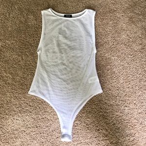 White Mesh Body Suit