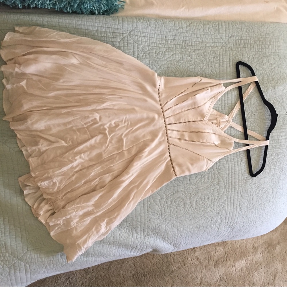 Urban Outfitters silence + noise cream dress