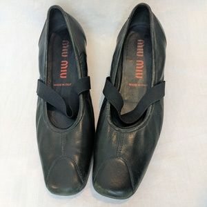 Miu Miu black sporty flats 38