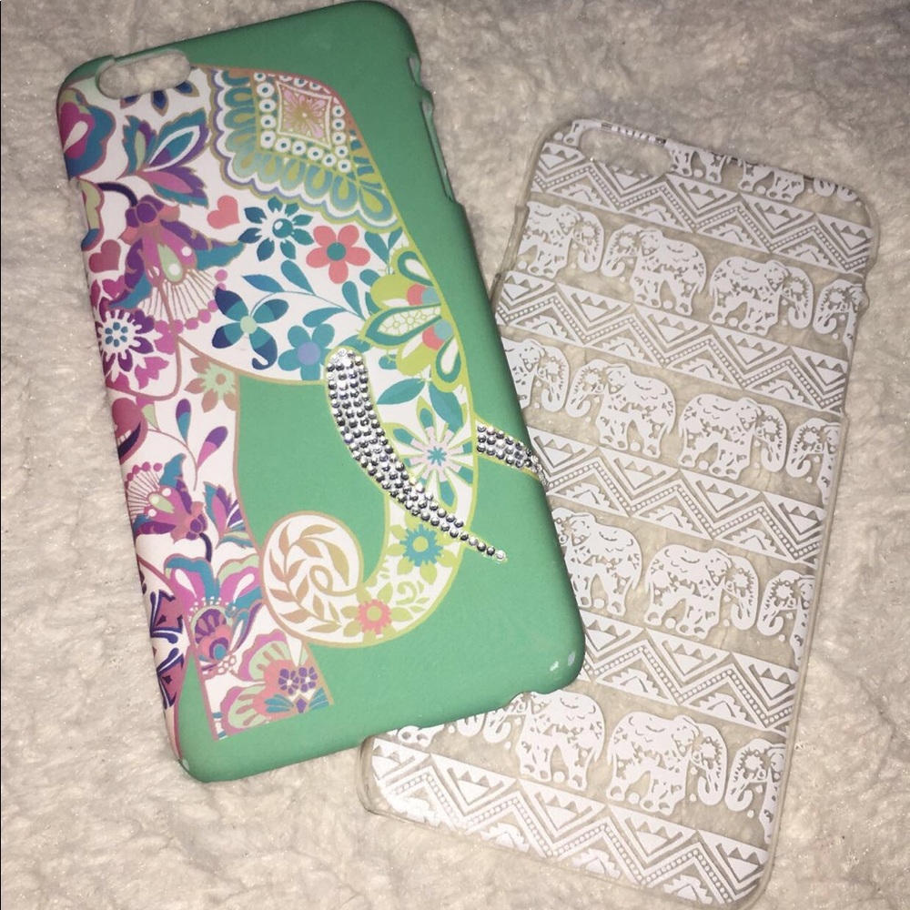 two elephant printed cases