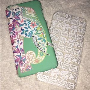 two elephant printed cases