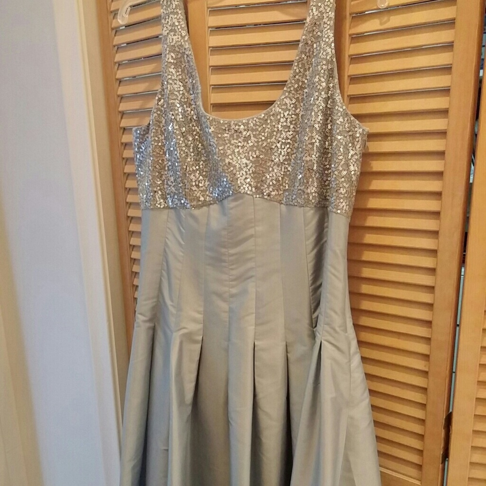 Calvin Klein sequined gown with shawl