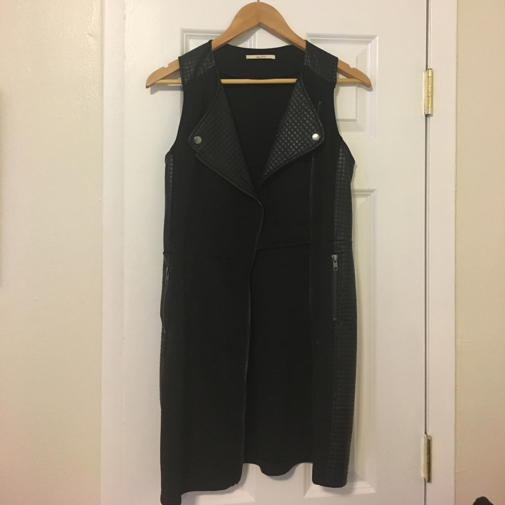 Long black vest