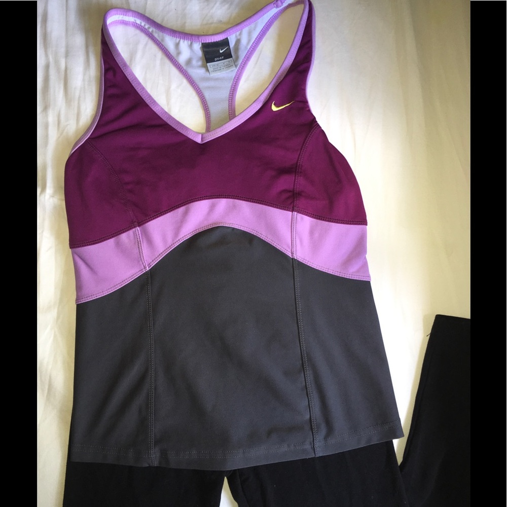 Nike Active wear tank top with under bra support