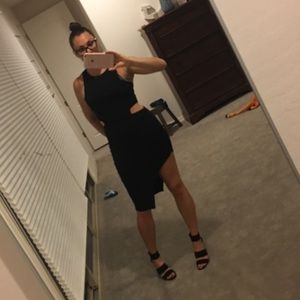 Super cute black, tight, stretchy party dress!