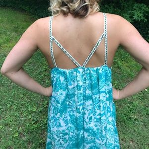 Umgee paisley print tunic dress with straps back