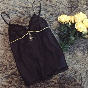Simply Vera Vera Wang Black & Grey Lingerie Top