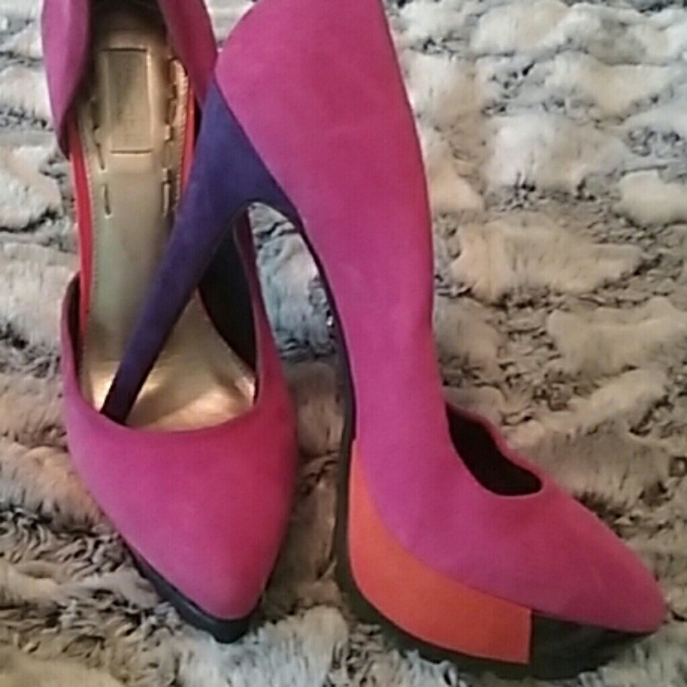 Rachel Roy Colorblock Platform Heels