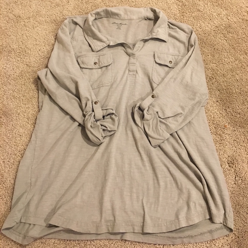 Eddie Bauer Gray long sleeve top