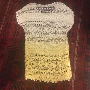 Lace beach cover up