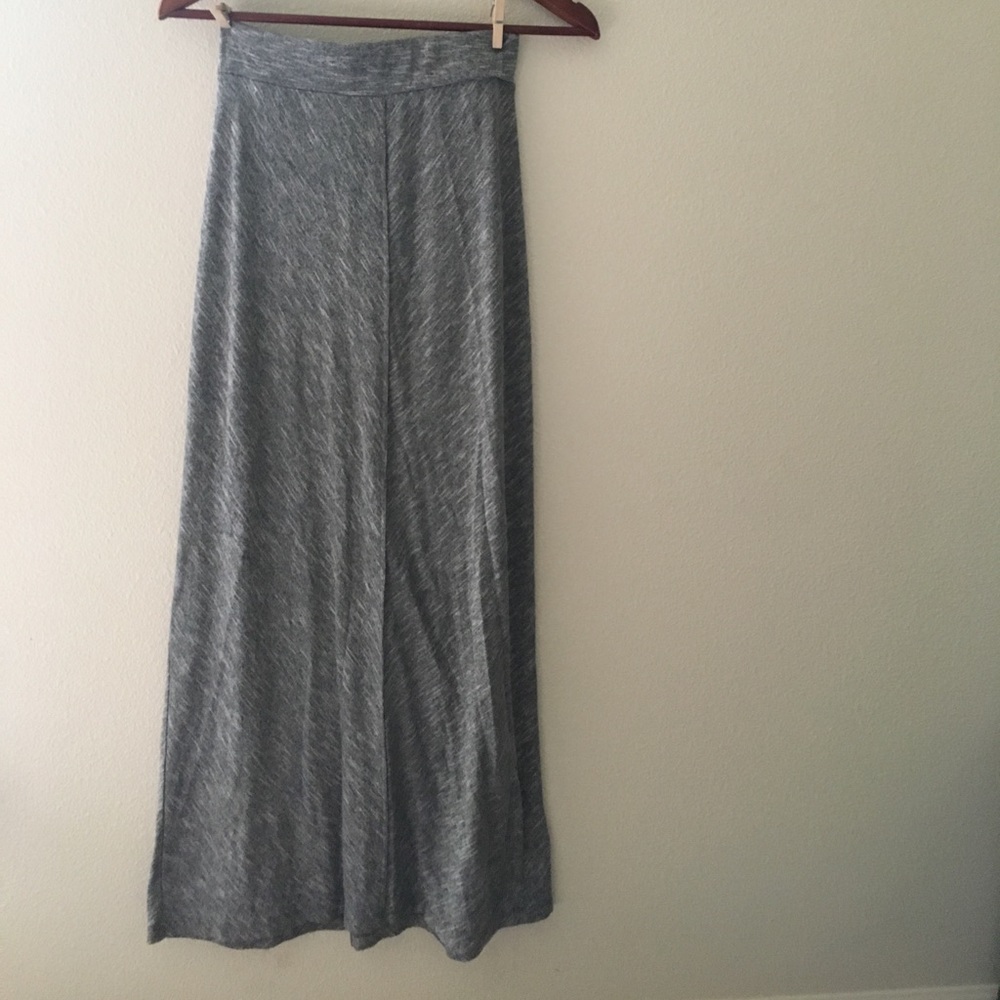 LOFT | gray jersey maxi skirt