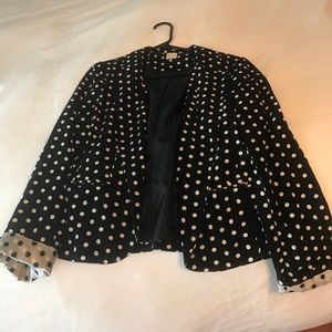 Lauren Conrad open polka dot blazer