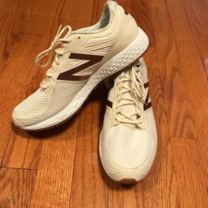 New Balance Ivory & Rose Gold Sneakers