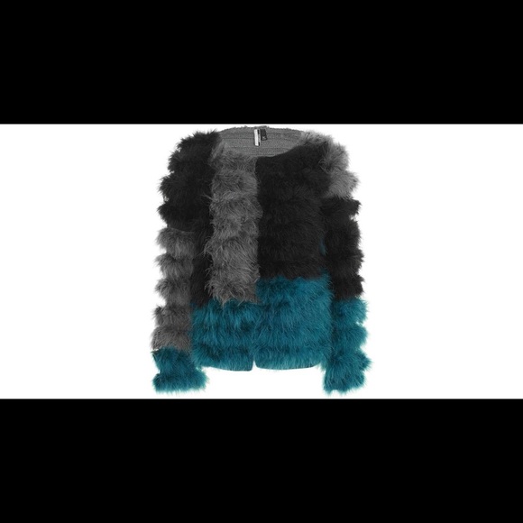SOLD TopShop Marabou Color Block Sweater - Picture 2 of 4