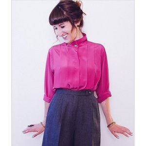 Fuchsia Rush Vintage Blouse