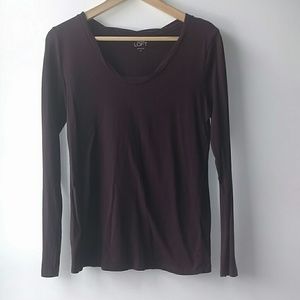 LOFT deep purple tee