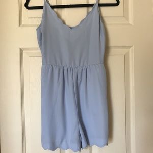 Altar'd State "Evelyn Edgy" Scalloped Romper- S