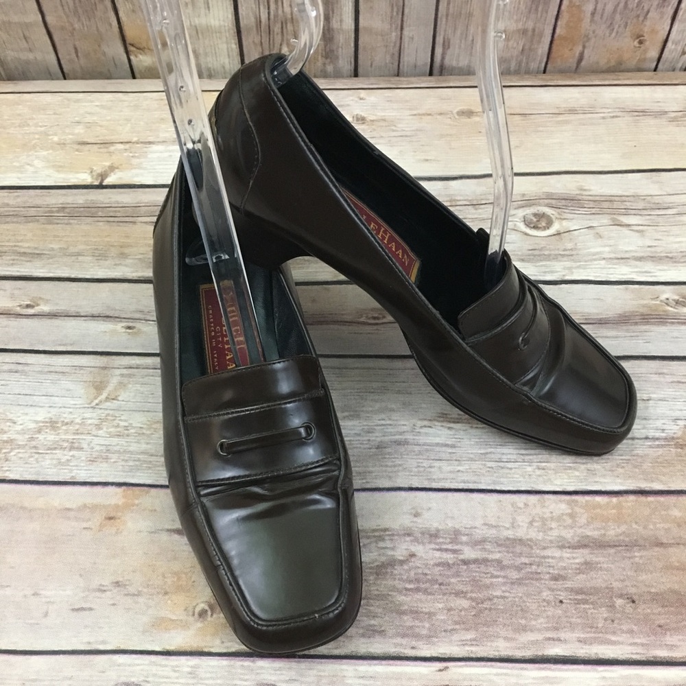 Cole Haan City Brown Leather Penny Loafer Shoe