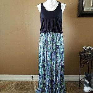 NWOT maxi dress with racer back