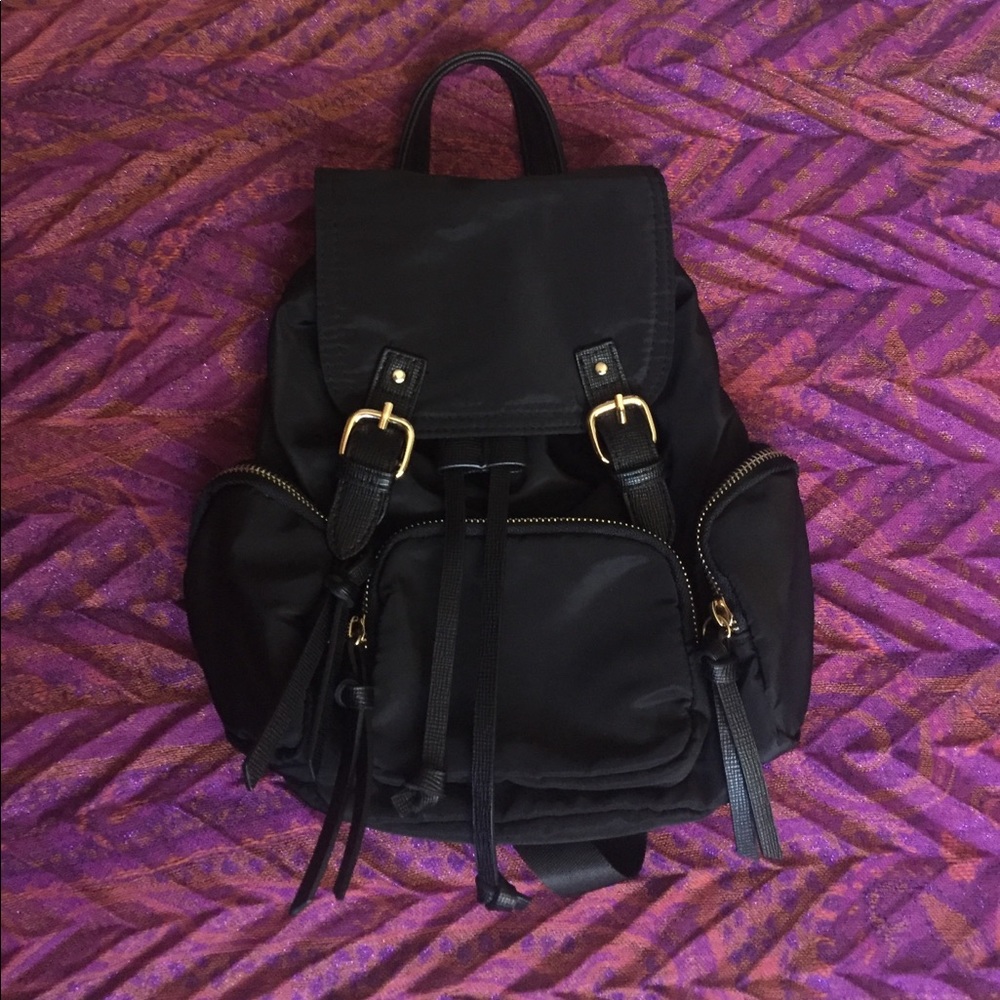 Mini black backpack
