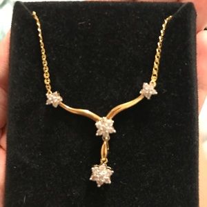 Gold and diamond necklace