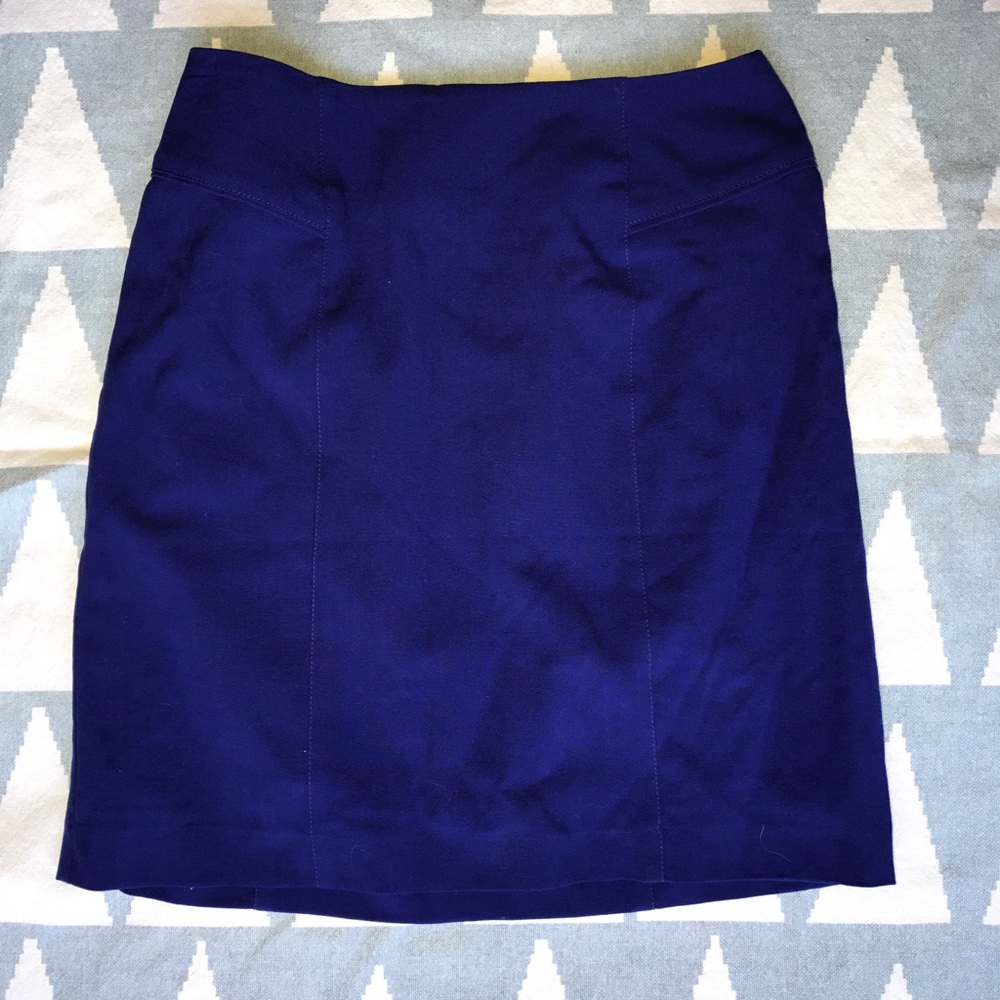 Electric blue pencil skirt