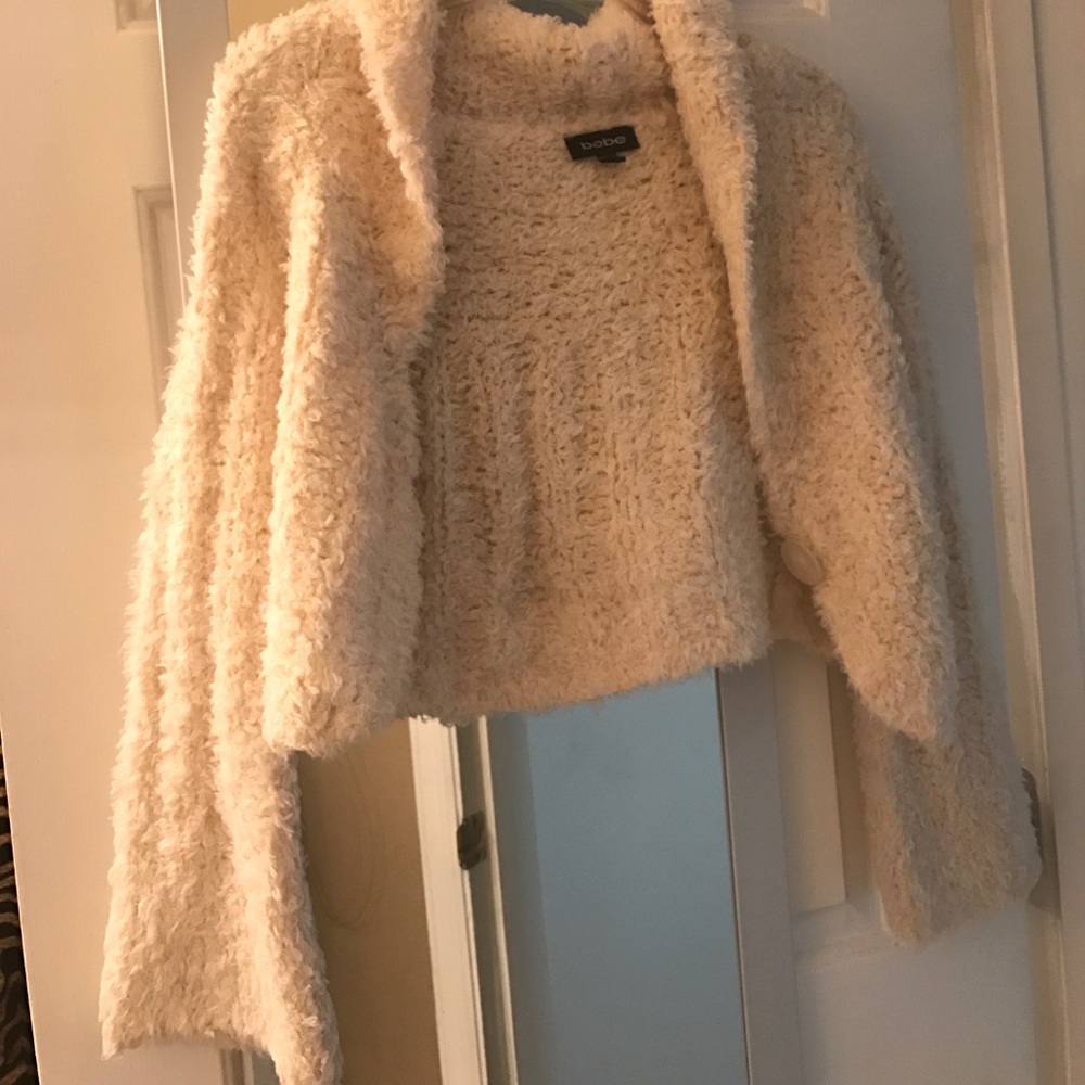 Bebe faux fur cardigan