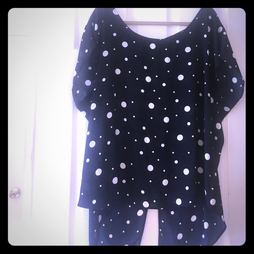 Polka dot Dolman top