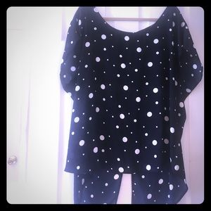 Polka dot Dolman top