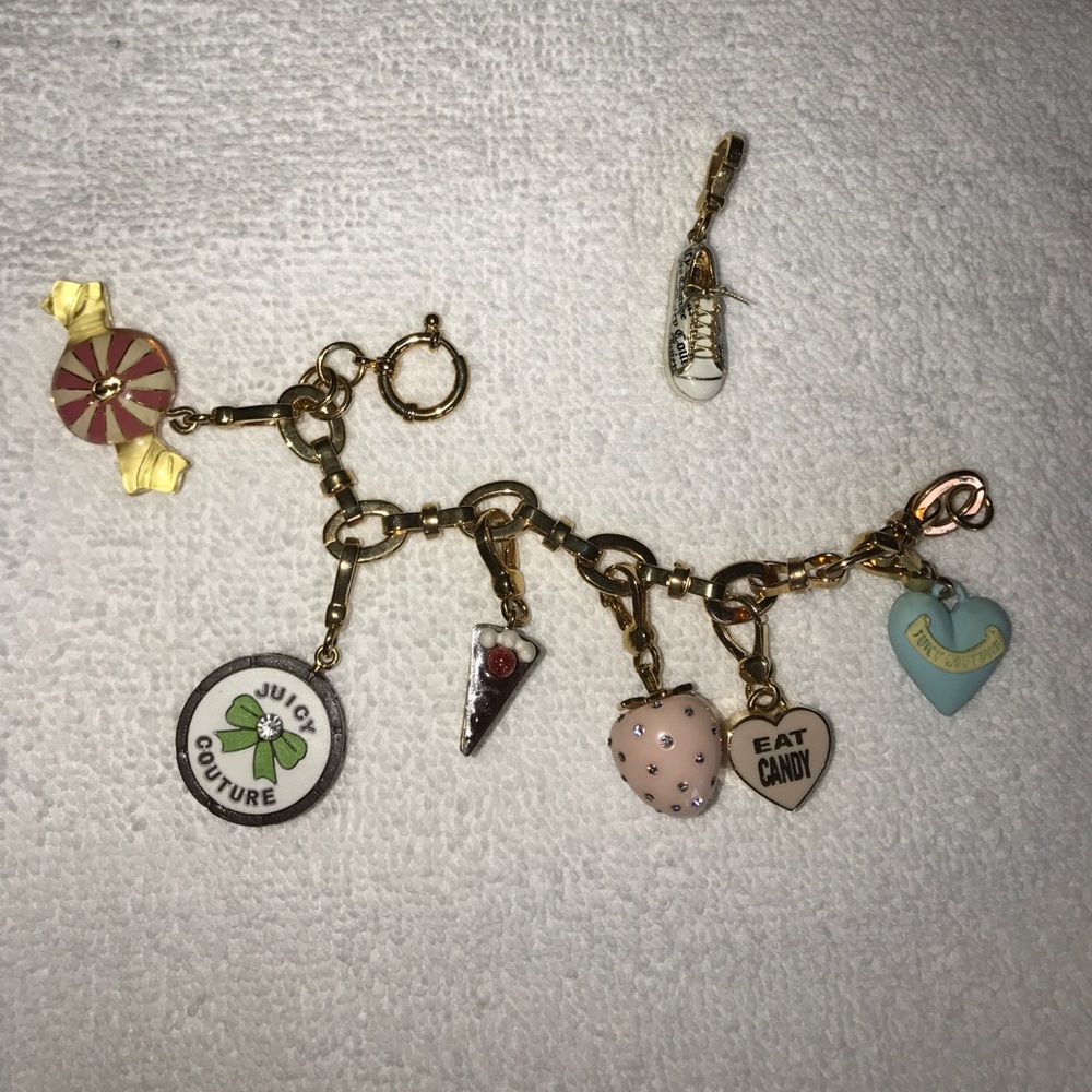 Juicy charm bracelet and Shoe Charm