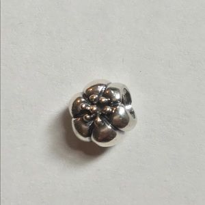 Retired Pandora flower Charm 14k detail