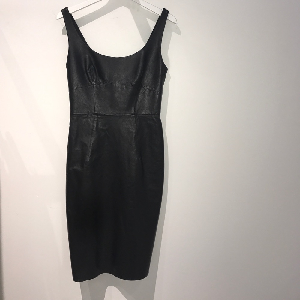 MILLY SLIM LEATHER DRESS