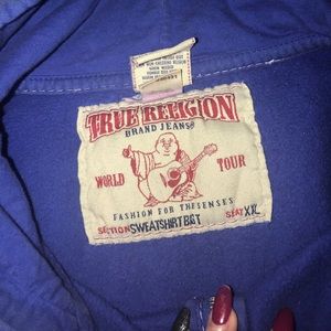 Blue true religion sweatshirt